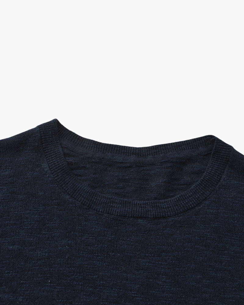 Essential Crewneck-Shirt aus Leinen-Baumwolle