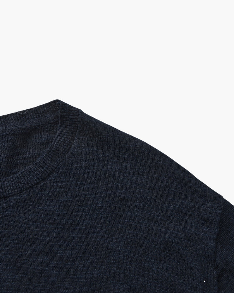 Essential Crewneck-Shirt aus Leinen-Baumwolle