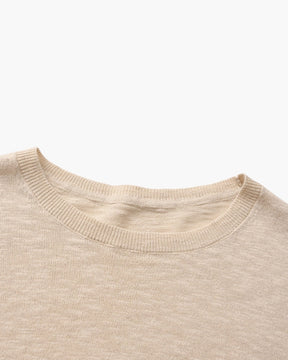 Essential Crewneck-Shirt aus Leinen-Baumwolle
