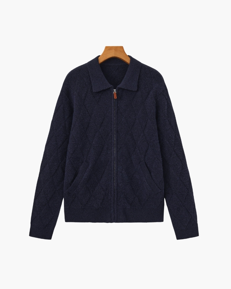 Heritage Diamond Strick-Zipper